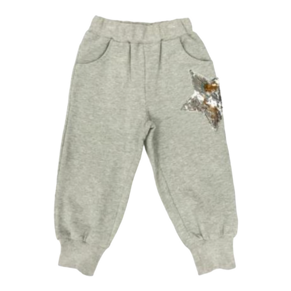 Heather Grey Sequined Star Jogger